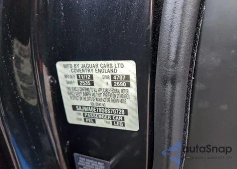 2013 Jaguar Xf from USA, damaged, VIN SAJWA0E78D8S70728